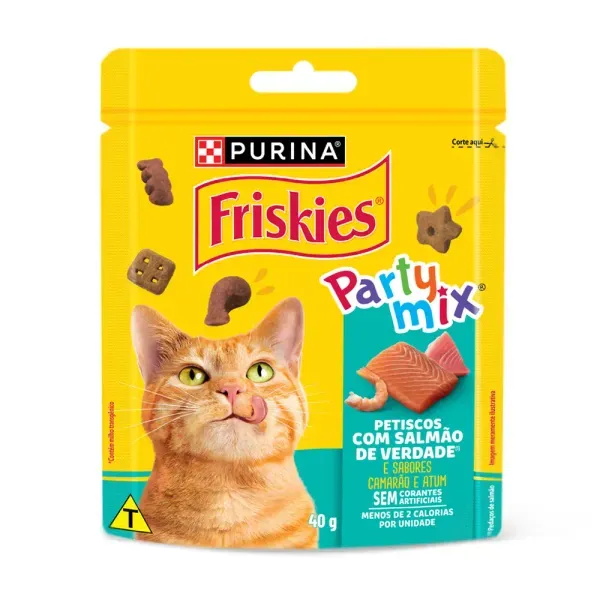 Petisco Friskies Party Mix Salmão 40 g